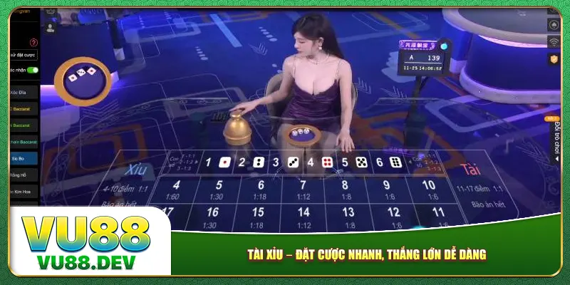 Tài xỉu – Đặt cược nhanh, thắng lớn dễ dàng